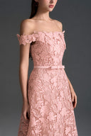 IHF STUDIO • Roselle Floral Lace Off-Shoulder A-Line Gown