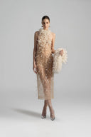 HA THANH VIET • Maliston Embellished Mesh Evening Dress
