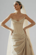 Beige Opulent Dune Corset for women, from LINH DOAN, The Viet Concept 