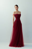 BYDI • Iva Draped Mesh Couture Evening Gown