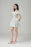 Flora A-line Open Shoulder Brocade Mini Dress for women, from Lam Khue, the Viet Concept 
