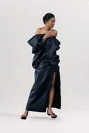 Hac Vi Asymmetric Sculptural Black Dress for women, from DAS LA VIE, The Viet Concept 