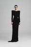 Toolie Sheath Square Shoulder Silk Spandex Floor Length Dress for women, from Ha Thanh Viet, The Viet Concept 