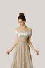 Nally A-line Asymmetric Neck Tulle Floor Length Dress for women, from Calista, The Viet Concept