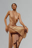 Gold Rose Sole Dorato Maxi Dress for women, from La Vierge, The viet Concept 