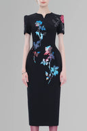 Reflections - Black Pegged Midi Dress for women, from Tiny Ink, The Viet Concept 