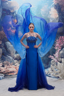 Ondina Queen Taffeta & Organza Crystal Coral Gown for women, from 21SIX, The Viet Concept