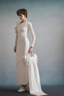 Élise Draped Veil Off-Shoulder Maxi Dress for women, from HA THANH VIET, The Viet Concept 