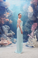 Sirena Crystal Pearl Water Silk Taffeta Evening Gown for women, from 21SIX, The Viet Concept