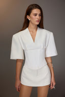 KEIRA TONG • Minimal Twill Skort with Pocket Detail