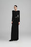 Toolie Sheath Square Shoulder Silk Spandex Floor Length Dress for women, from Ha Thanh Viet, The Viet Concept 