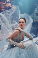 Muriel Crystal Glitter Tulle Gown & Corisande Crystal Gloves for women, from 21SIX, The Viet Concept