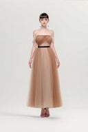 Amelia Noir Line Tulle Maxi Dress for women, from JOSEPHINE, The Viet Concept 