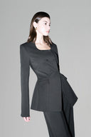 Black Estate U-neck Blazer for women, from Lam.D, The Viet Concept 