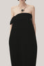TINH ATELIER • Black Nhung Cocoon Off-Shoulder Velvet Maxi Dress