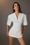 KEIRA TONG • Minimal Twill Skort with Pocket Detail