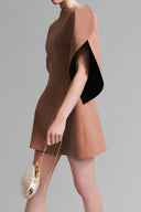 Mocha Mousse Calla Sleeves Dress for women, from Lecia, the Viet Concept 
