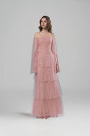 Heidi Tiered Lace Tulle Maxi Dress for women, from JOSEPHINE, The Viet Concept 