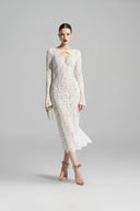 Avery Floral Lace Cut-Out Midi Dress for women, from 21SIX, The Viet Concept