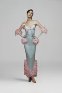 Maribelle Mermaid Feather Gown for women, from LA VIERGE, The Viet Concept 
