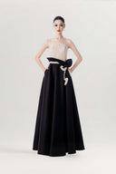 Pearl Symphony Hand-Embellished Satin Couture Gown for women, from MR CRAZY & LADY SEXY, The Viet Concept 