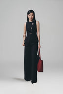 Ascott Tweed Peplum Buttoned Vest for women, from KEIRA TONG, The Viet Concept 