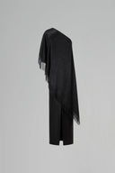 LE LAM AMARÉ • Aura Silk Asymmetrical Off-Shoulder Dress