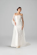 Seraph Handcrafted Lace Mesh Tulle Maxi Dress for women, from DANG PHONG DESIGNER, The Viet Concept