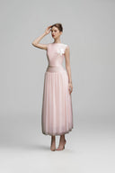 Light Pink Amorette Midi Dress for women, from CALISTA, The Viet Concept
