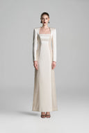 Long Sleeve Sides Crystal Embellished Dress for women, from GVLUX, The Viet Concept 