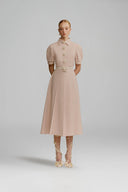 WHITE PLAN • Quincy Carolan Sculpted Midi Dress