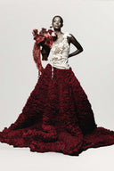 Ilaria Floral Appliqué Chiffon Ball Gown Skirt for women, from DAS LA VIE, The Viet Concept 