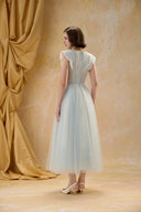 Liana Guipure Lace Tulle Midi Dress for women, from MADDY HATES ROSE, The Viet Concept