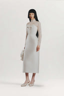 Vivienne Taffeta Midi Dress for women, from WHITE PLAN, The Viet Concept 