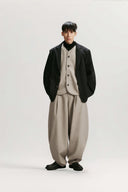 Beige Vase Wool-blend Pants for men, from AIN, The Nam Concept 