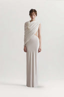 Poise Asymmetric Pleated Gown for women, from HA THANH VIET, The Viet Concept 