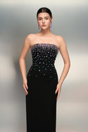 Maha Crystal Embellished Crepe Gown With Latifa Cape for women, from 21SIX, The Viet Concept