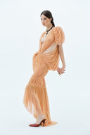 LA VIERGE • Tonantzin Sparkling Draped Maxi Dress