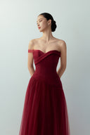 BYDI • Iva Draped Mesh Couture Evening Gown