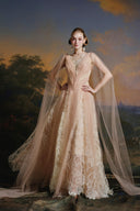 MADDY HATES ROSE • Isadora Lace & Tulle Embellished Floor-Length Gown