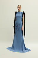 Islington Sculptural Floor Length Dress for women, from JENNY K TRAN, The Viet Concept 