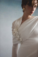 Élise Draped Veil Off-Shoulder Maxi Dress for women, from HA THANH VIET, The Viet Concept 