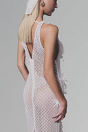 White Floral Maxi Dress for women, from Keira Tong, The Viet Concept 