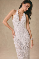 Celeste Crystal Web Embellished Lace Evening Gown for women, from VONTIER DE MONTIER, The Viet Concept