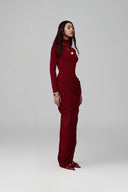 Red Thalora Long Sleeves  Maxi Dress for woman, from POEM, The Viet Concept