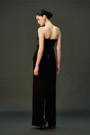 EEGEN STUDIO • Maysa Embellished Strapless Maxi Set
