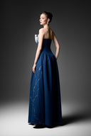 GVLUX • Étoile Wave Enzyme Denim Flared Gown
