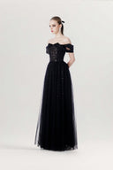 Feminine Armor Off-Shoulder 3D Embroidered Couture Evening Gown for women, from MR CRAZY & LADY SEXY, The Viet Concept 