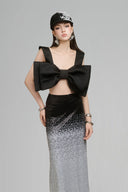 Zella Cropped Bow Silk Blend Top for woman, from ARTI, The Viet Concept 