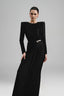 Toolie Sheath Square Shoulder Silk Spandex Floor Length Dress for women, from Ha Thanh Viet, The Viet Concept 